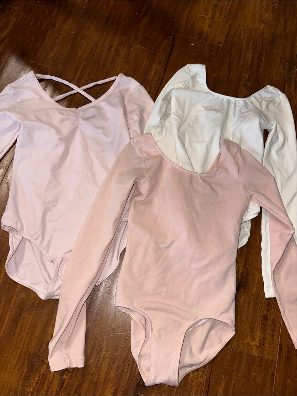 Bloch Danskin Girls Ballet Dance Leotard Lot 8/10 10/12 Pink White